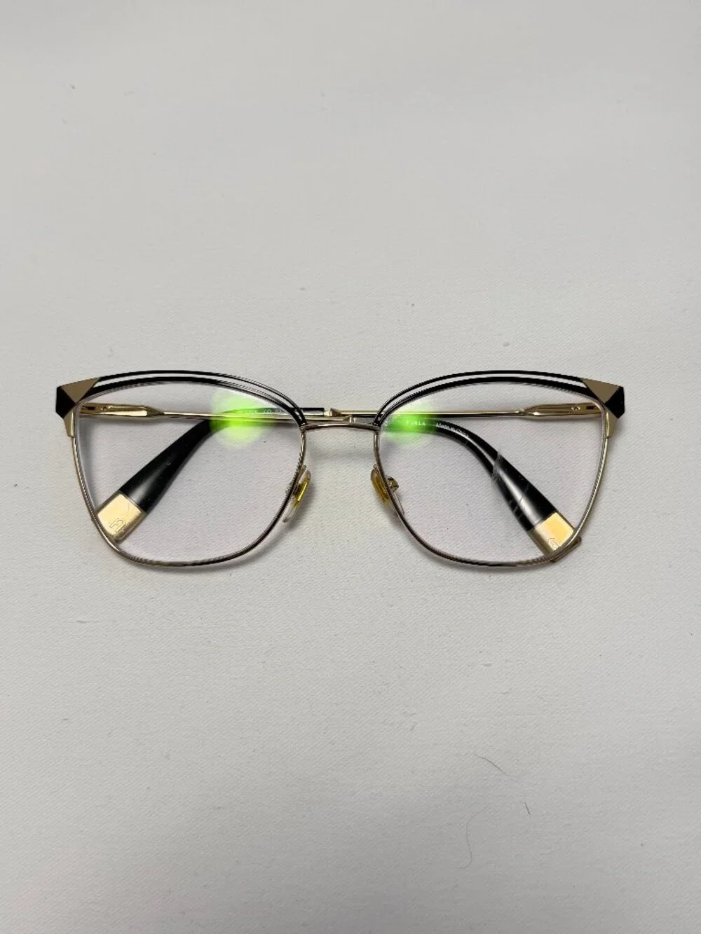 Furla Gold & Black Eyeglasses Frames Only